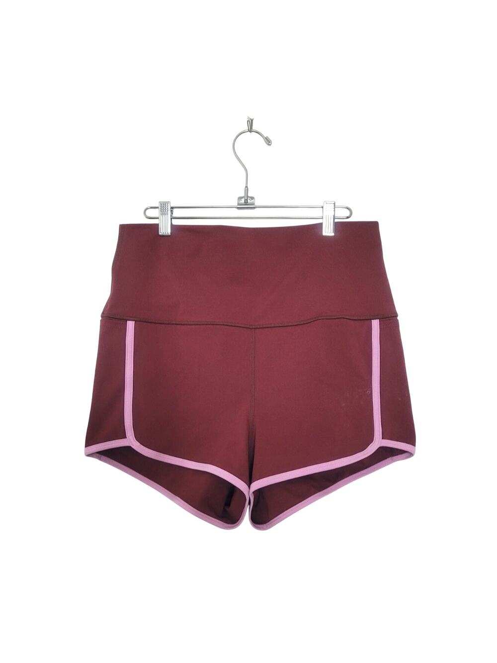 Free People Movement Island Time Short Shorts Size XL Burgundy Retro Workout Gym